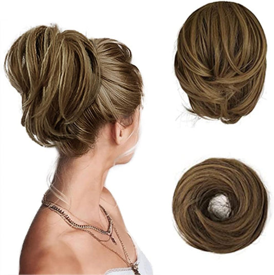BARSDAR Messy Hair Bun Synthetic Extension Scrunchies
