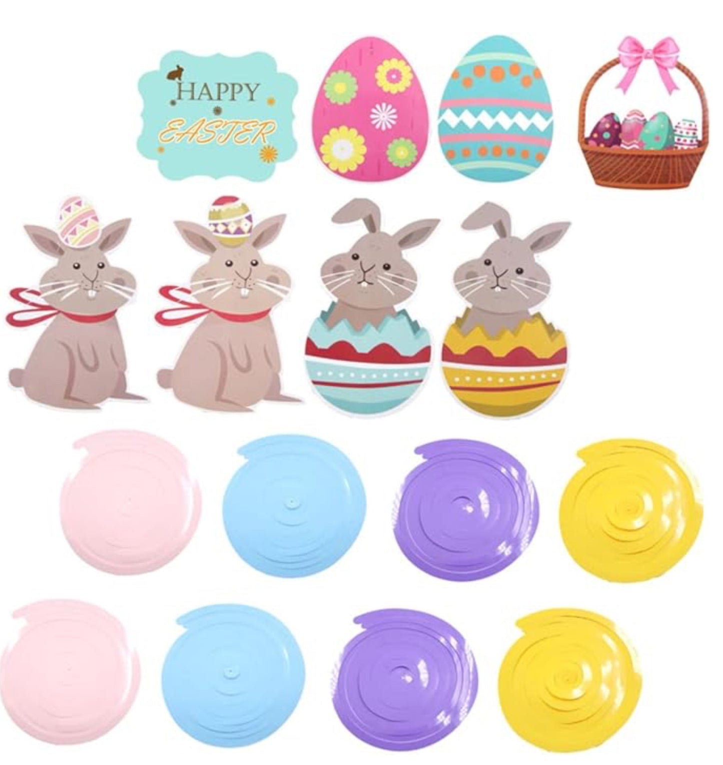 8 Sets Ornament Rabbit Banner