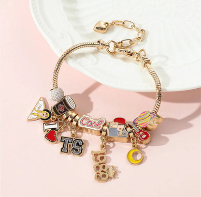 Taylor Swift Charm Bracelet with charms