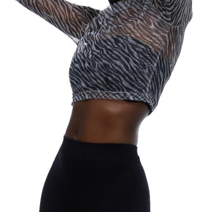 Women's Black Zebra Blouse