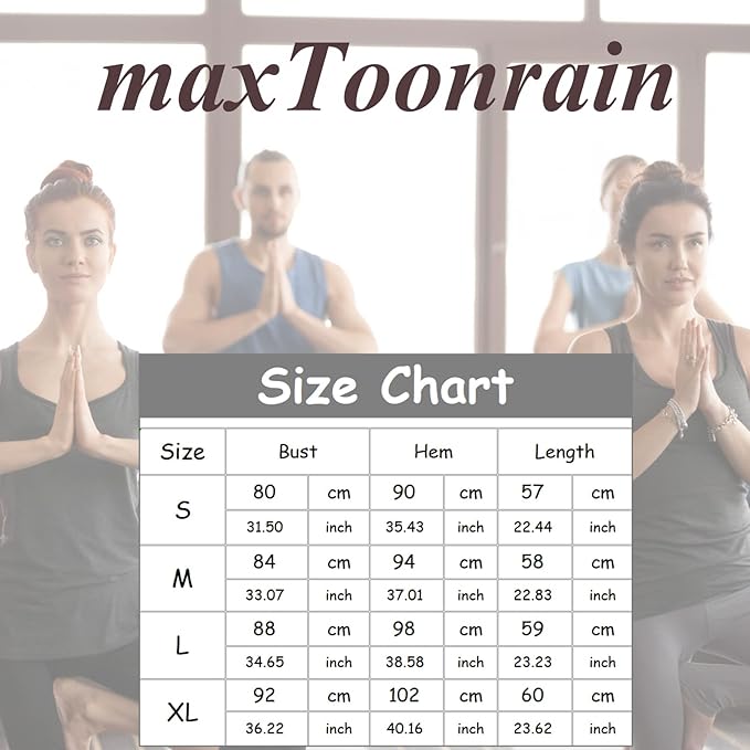 maxToonrain Women Gym Workout top with Built in Bra