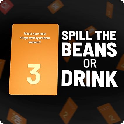Talk or toast!? - The unique drinking game - Drinking game with 100 cards - Drinking game - Card game - Party game for adults - from 18 years old - English Version