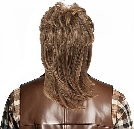 Men's 80s Mule Wig Costume Wig with Sunglasses