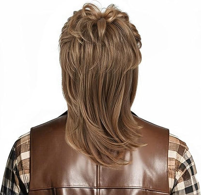 Men's 80s Mule Wig Costume Wig with Sunglasses