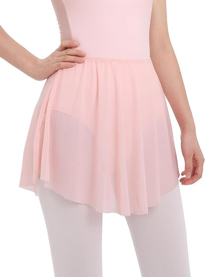 Ballet Dance Tie Side Skirt in Pink