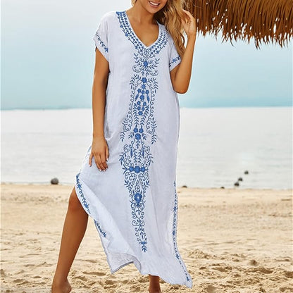 maxToonrain Loose Ladies Beach Cover-up dress