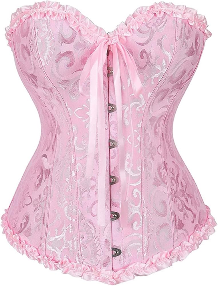 Sexy Bow & Lace up Corset Bustier Top Shaper Corset