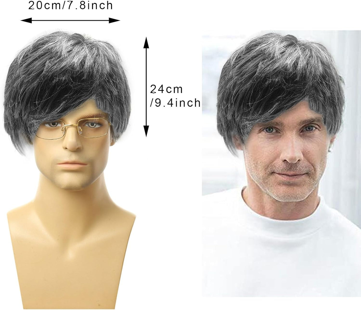 Men's Grandpa Grey Old Mans Wig
