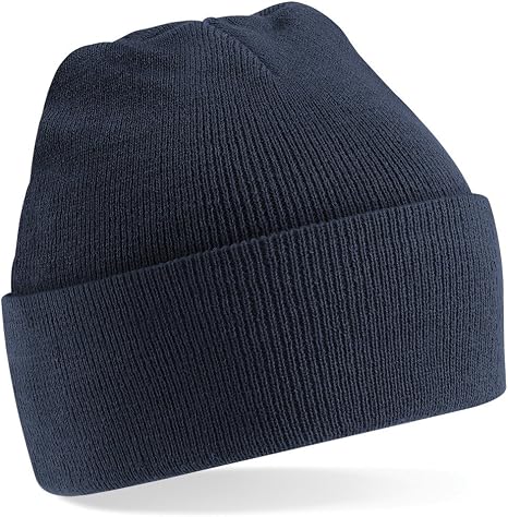 Mens winter knit hat Navy