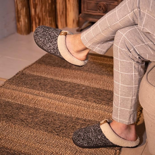 Cozy Memory Foam Slippers with Anti-Skid Rubber Sole