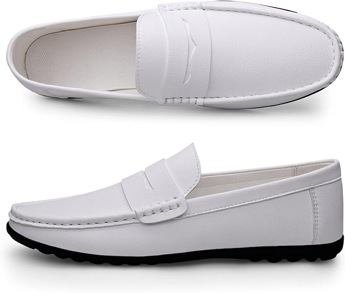 Men's Loafers Flat Breathable Casual Leather Moccasins Handmade Slip On Driving Business Shoes