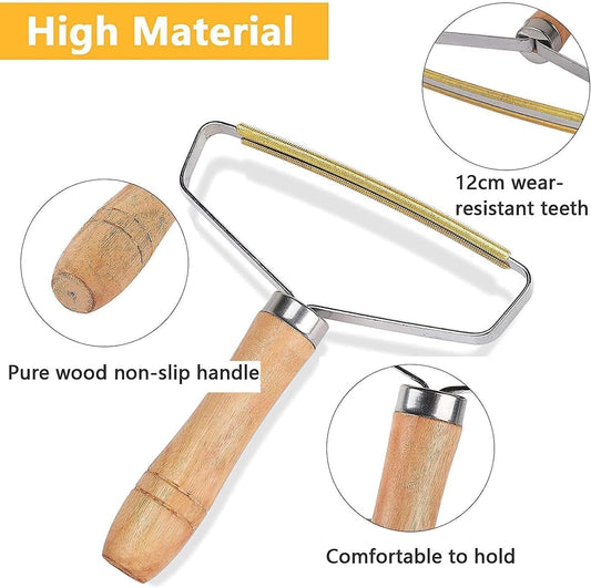 Wooden Handle Lint Roller