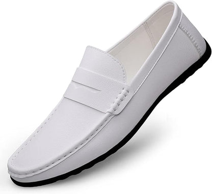 Men's Loafers Flat Breathable Casual Leather Moccasins Handmade Slip On Driving Business Shoes