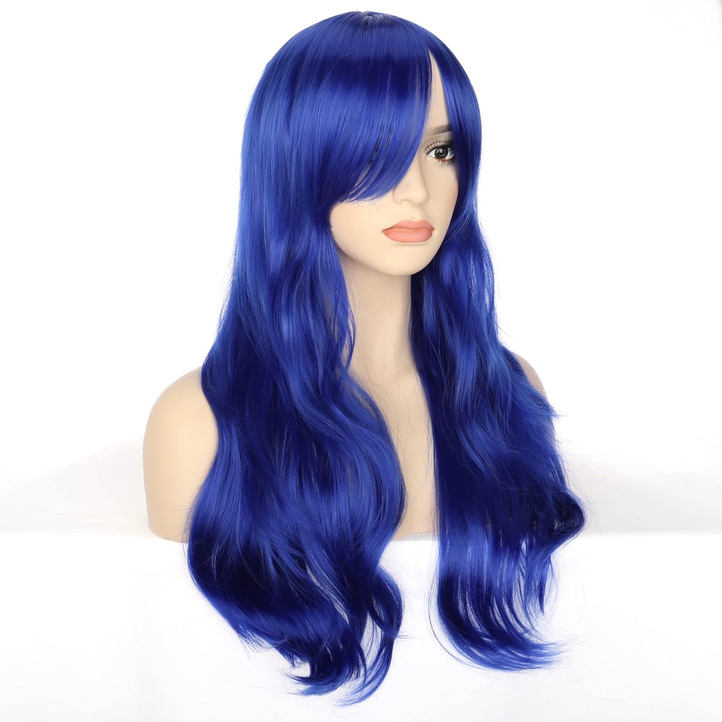 YEESHEDO Long Blue Wavy Synthetic Hair 28 inch Long wig