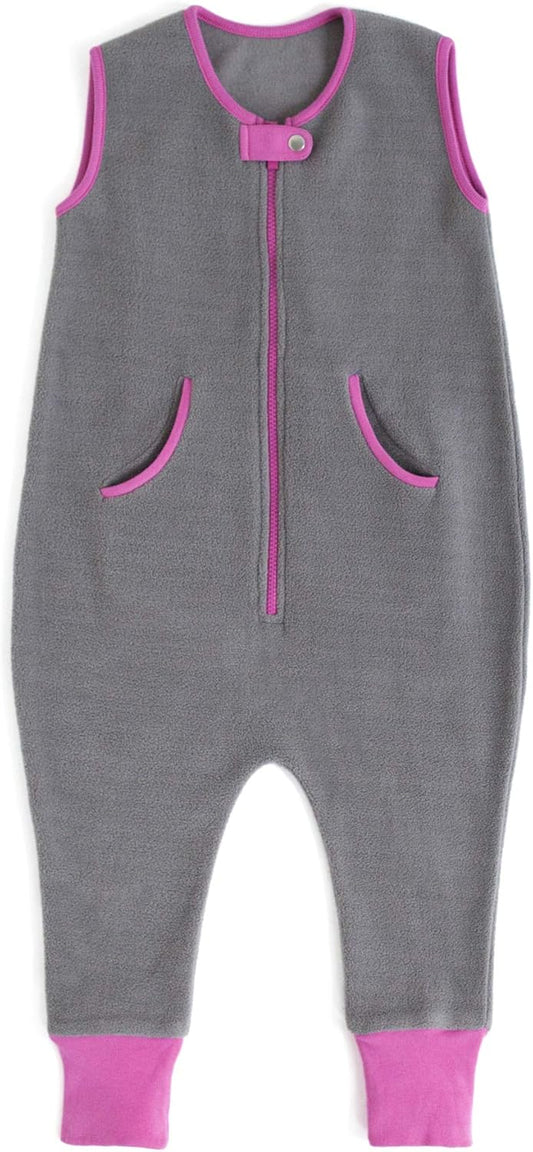 Baby Deedee Sleep kicker Fleece Baby Sleeping Bag Grey Medium Tog 1.2 (18 Months - 2 Years)