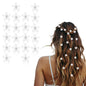 20pcs Mini Flower Hair Clips white