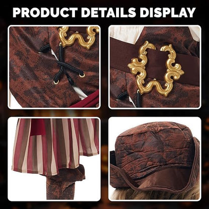 Girls Pirate Costume for Halloween Carnival Party