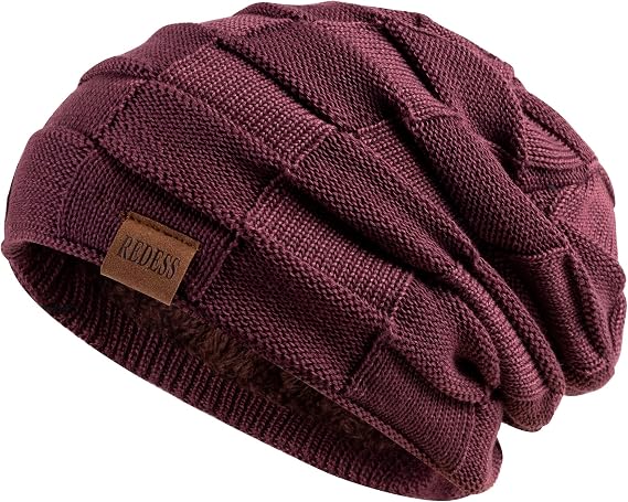 REDESS Beanie Hat for Men Winter Warm Hats Knit Slouchy Hat