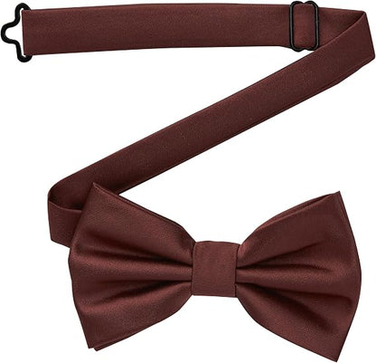 Men Pre-Tied Solid Bow Tie