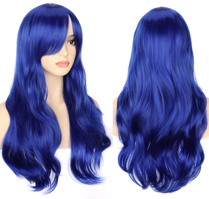 YEESHEDO Long Blue Wavy Synthetic Hair 28 inch Long wig