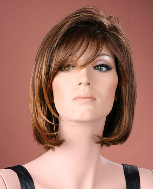 Forever Young UK Ladies Short Bob Wig Brown with Highlights