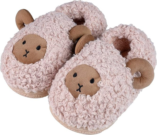 Cute Winter Warm Non Slip Little Kids Animal Slippers