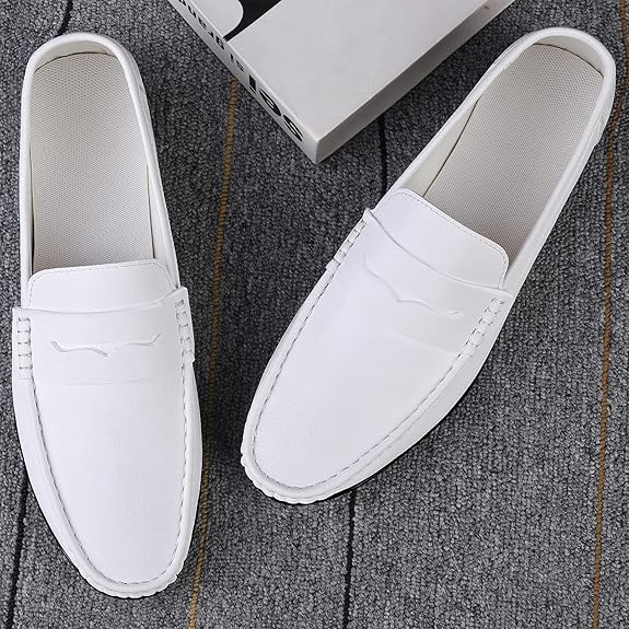 Men's Loafers Flat Breathable Casual Leather Moccasins Handmade Slip On Driving Business Shoes