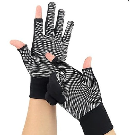 Lightweight breathable gloves with 2 half fingers