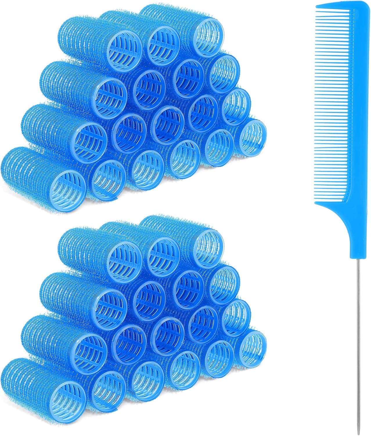 18pcs Self Grip Hair Rollers with Small Comb
