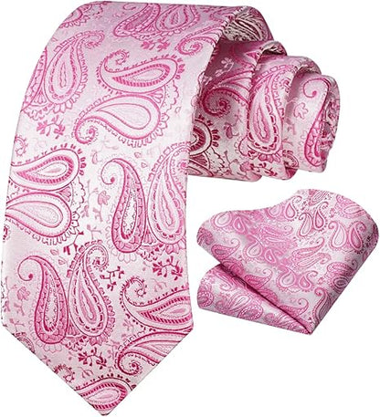 Men's Paisley Tie & Pocket Square set