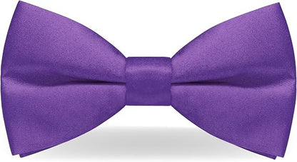 Men Pre-Tied Solid Bow Tie