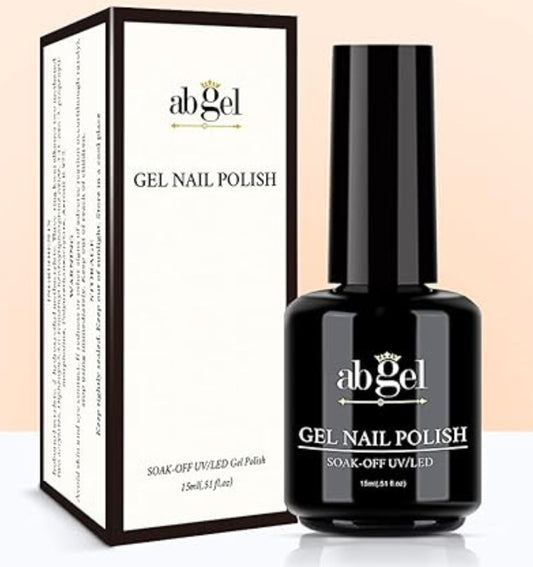 ab gel Gel Nail Polish, 15ml Nude Pink Colour Soak Off Gel Professional UV LED