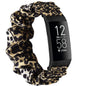 Leopard print scrunchie style replacement strap for Fitbit Charge 3/4