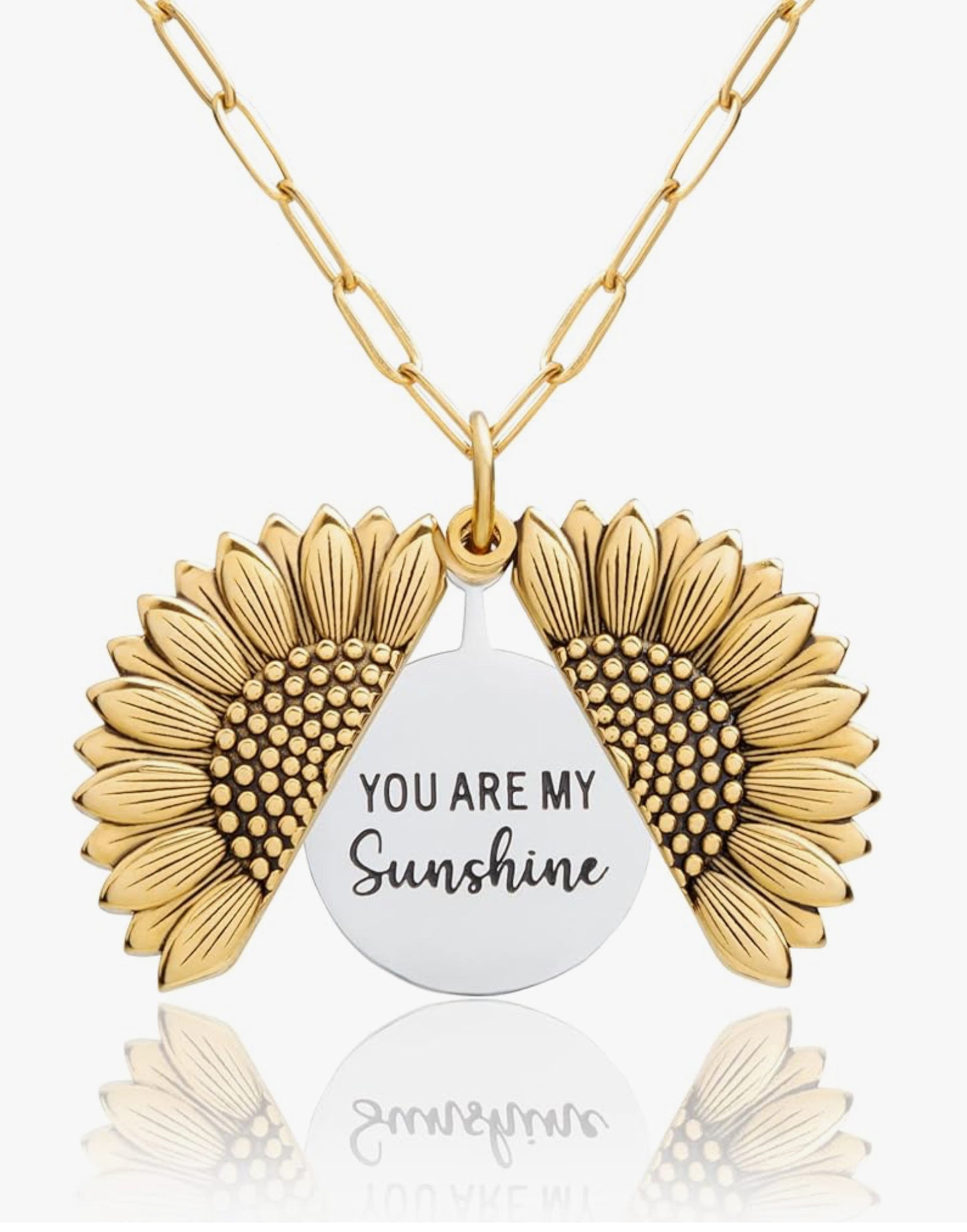 You Are My Sunshine Necklace Sunflower Necklace