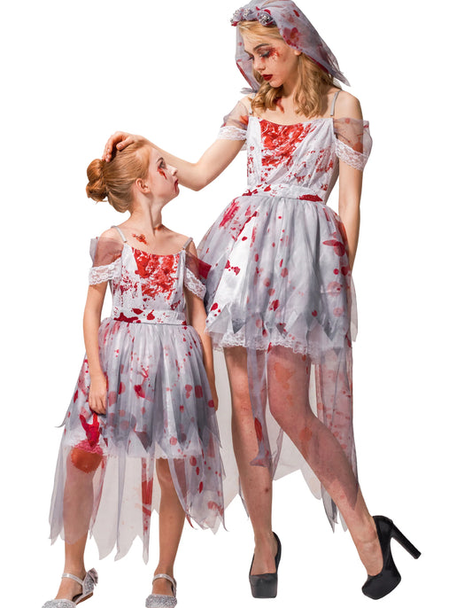 Girls Zombie Bride Costume Halloween