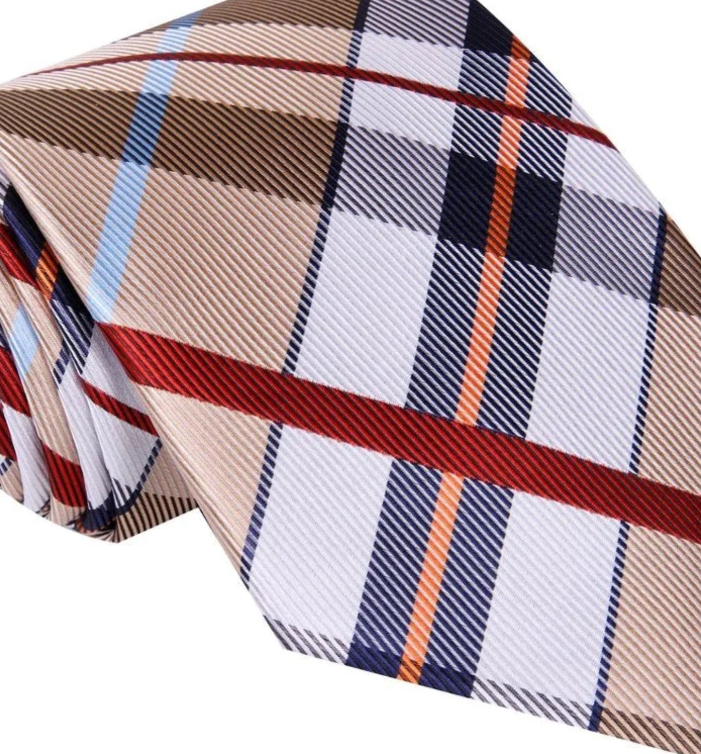 Quintessential Plaid Necktie and pocket square