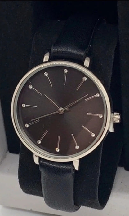 Small black face watch