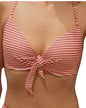 Shade and Shine Playful Red and White Striped bikini top