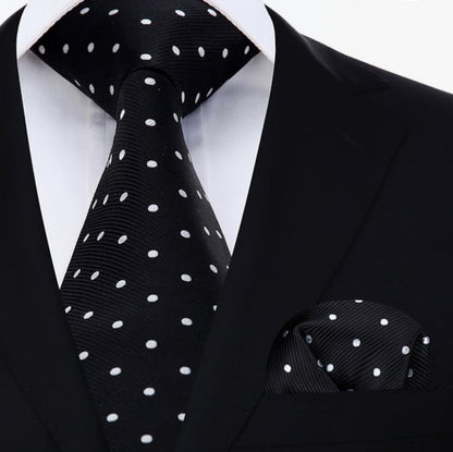 Formal Business Necktie & Pocket Square Set