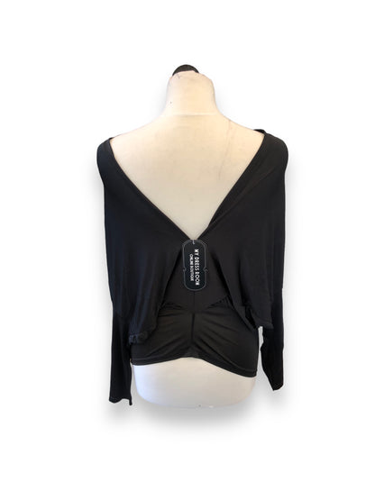 Ladies High neck Low back Batwing silky top