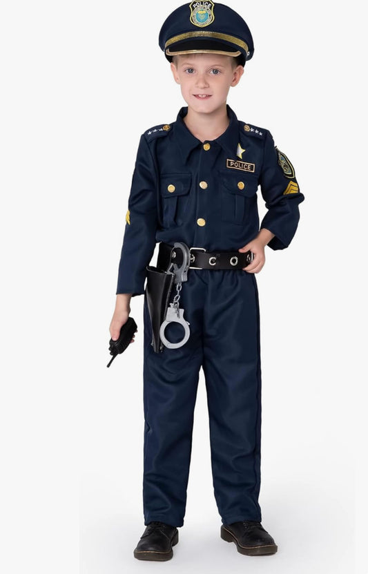 Deluxe Police Costume and Role Play Set for Kids