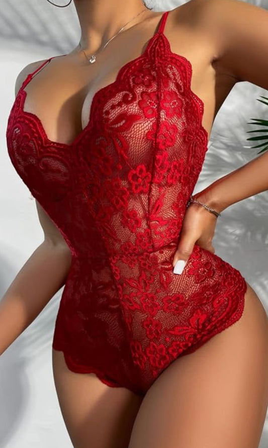 Women Lace Bodysuit One Piece Babydoll Backless Teddy