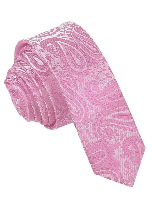 Paisley Floral Patterned Wedding or work Neck Tie & Pocket Square Set for Men