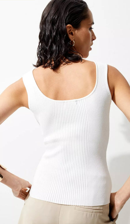 StyleSnatch white ribbed top