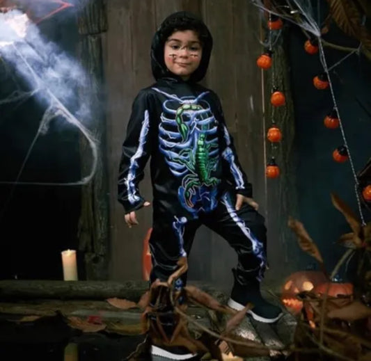 Kids Halloween Skeleton Costume, 3D Glow in The Dark