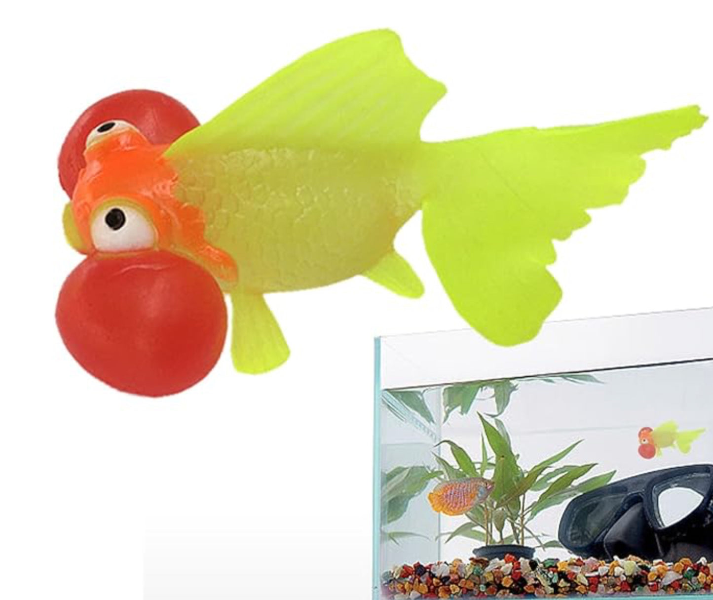 Silicone Floating Fish Goldfish Decoration