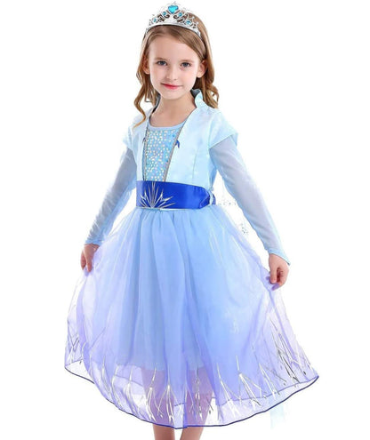 Girls Elsa fancy dress costume