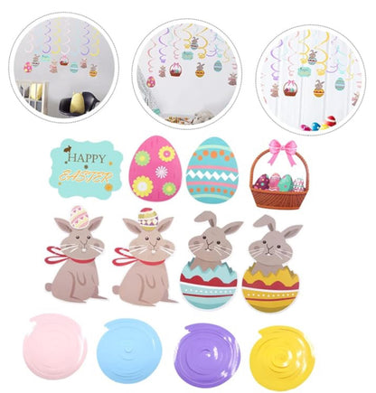 8 Sets Ornament Rabbit Banner