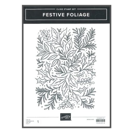 Festive Foliage Cling Stamp set for Card Making