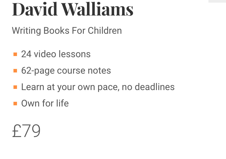 BBC MAESTRO writing books for children online course